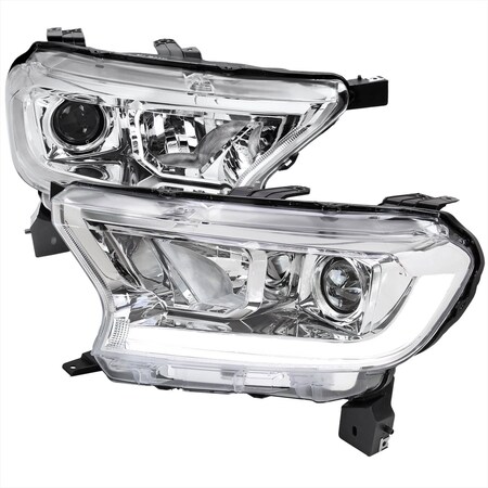 Spec-D Tuning PROJECTOR HEADLIGHTS WITH SEQUNETIAL TURN SIGNAL LED BAR, 2PK LHP-RAN19-SQ-RS